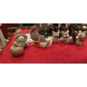 Target Bullseye Sisal Straw Figurine Rustic Farmhouse Home Decor Lot of 7